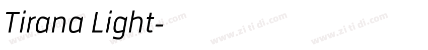 Tirana Light字体转换